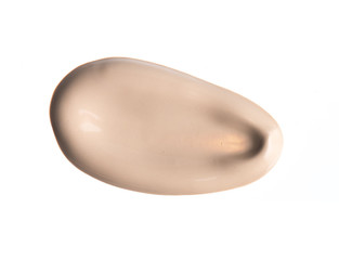 Make up liquid foundation stroke on white background