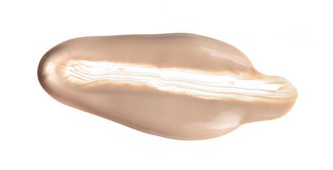 Make up liquid foundation stroke on white background