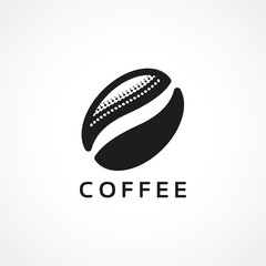 Coffee beans logo design elements. Vector illustration