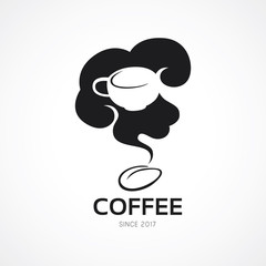 Coffee shop logo design elements. Vector illustration