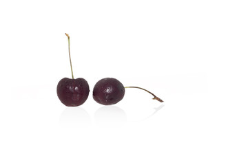 Cherry ordered from america on white background.