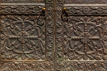 texture of metal of old gate