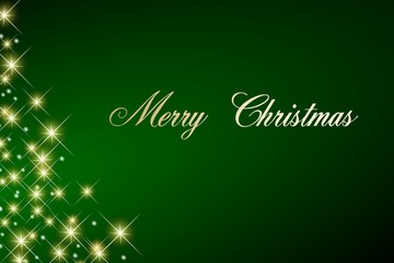 Merry Christmas Karte grün