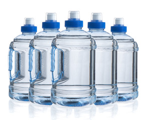 Bottle of water with clean water isolated on white background,sports drink water bottle