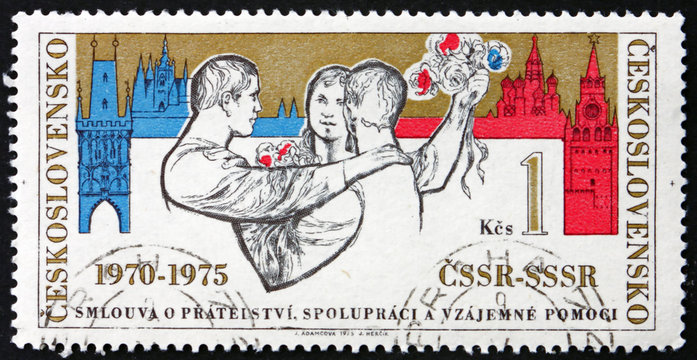Postage stamp Czechoslovakia 1975 Czechoslovak-Russian Friendship