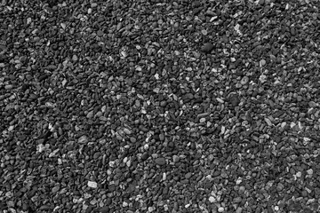 Black and white image of gravel footpath