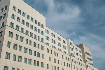 big white building with hdr sky