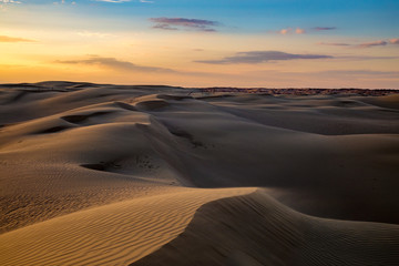 Sand dunes landscape in west Kazakhstan desert