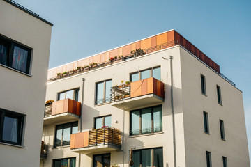 Fototapeta na wymiar modern row houses at berlin