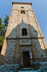 Bell tower at Raca monastery established in 13. century, west Serbia