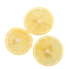 yellow lemon isolated on over white background