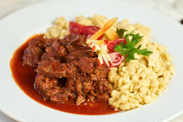 Beef stew with noodles