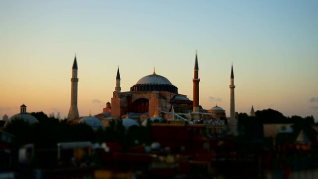 Istanbul Turkey Aya Sofia in the evening
