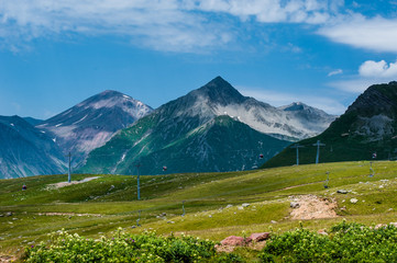 Obraz premium View on ski resort Gudauri in summer. The Republic Of Georgia.