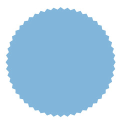 1402053 Vector starburst, sunburst badge. Blue color. Simple flat style. Vintage label, sticker.