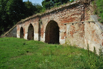 Fototapeta na wymiar Ruins in Modlin's fortress
