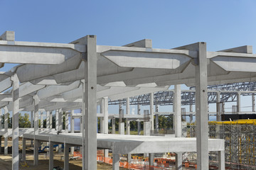 unfinished building made with precast concrete beam