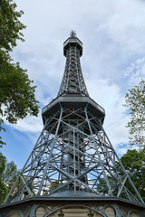 Prague Petrin tower, a replica of the Eiffel Tower