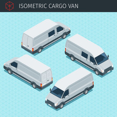 isometric minibus car