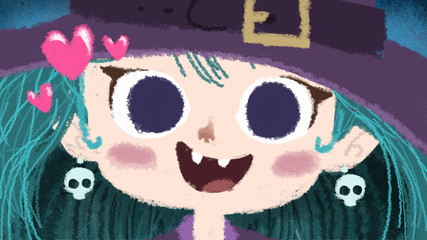 Halloween bruja infantil © childrendrawings