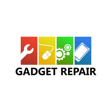 Colorful Gadget repair Logo Template Design