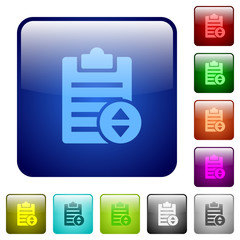 Fototapeta premium Adjust note priority color square buttons