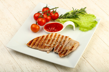 Grilled port steak