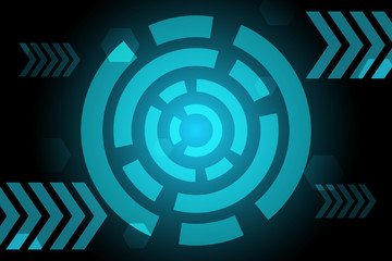 abstract future technology concept background with radar,graph icon.vector and illustration