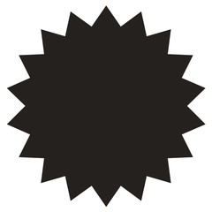 Fototapeta premium Icon of starburst, sunburst badge,label, sticker. Black on white color. Vector illustration