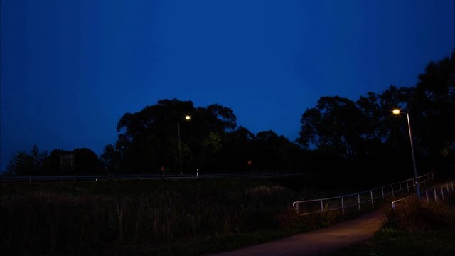 Delightful view outgoing road distance/ Time Lapse
