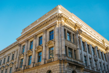 majestic marble house in sunlight