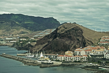 Fototapeta na wymiar Pier on the coast of Madeira Island, Portugal