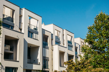 real estate picture of white houses at germany