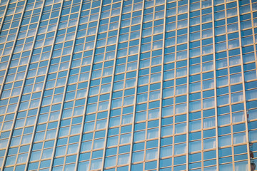 office skyscraper glass facade with hundrests of windows