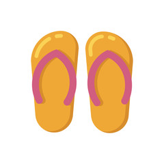 Summer sandals flat icon