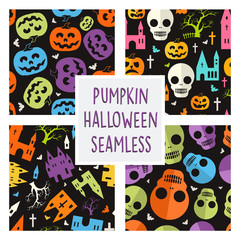 Fantasy Halloween pattern seamless tile background