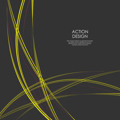 Vector elegant wave lines. Abstract background