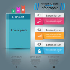 Notepad, notebook icon with numbet on the grey background. Vector, eps 10