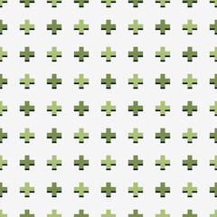 Seamless vector pattern with green pluses