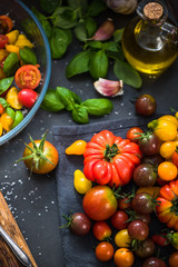 Obraz na płótnie Canvas Simply italian tomatoes salad