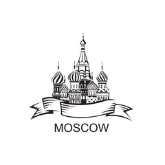 illustration of Moscow Saint Basil Cathedral in Red square
