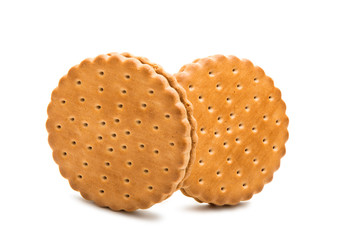 double biscuits with chocolate