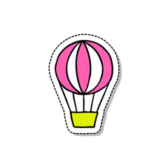 Fototapeta premium hot air ballon doodle icon