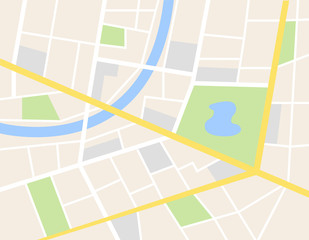 vector of gps city map