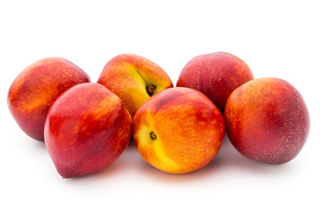Peach. Fruit with isolated on white background.