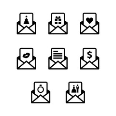 Letters icon set