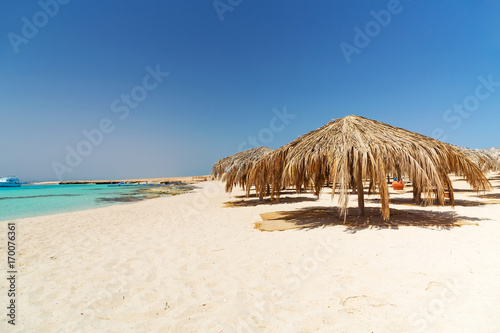 Giftun Island off Hurghada, white sand and turquoise shallows