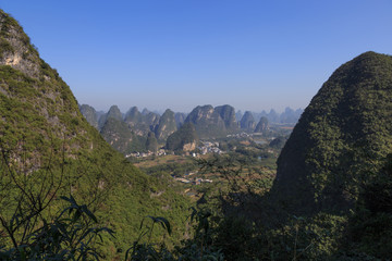 View from Moon Hill in Yangshuo, China