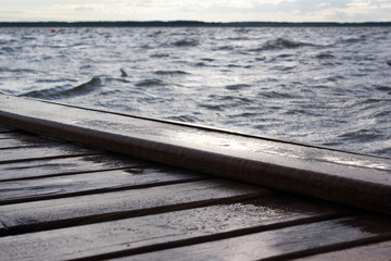 Wooden pier on the seafront