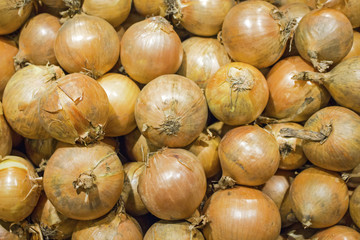 Bulbs on the market background texture